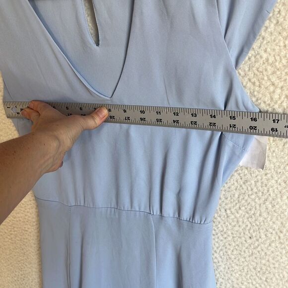 Halogen Dress Womens XS Light Blue Midi‎ V Neck - Picture 7 of 12